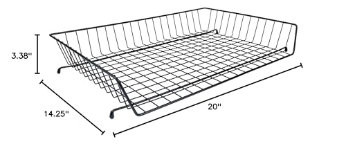 Ruby Paulina 11x17 Wire Basket Desk Tray Black