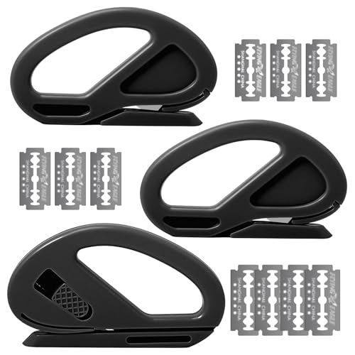 CNTVO 3-Pack Gift Wrapping Cutter with 10 Blades - Safe Holiday & Craft Tool