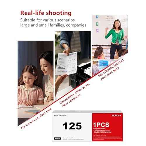 125 CRG125 Black Toner Cartridge (1-Pack) - Replacement for Canon 125/CRG125 Toner Compatible with LBP6030w LBP6000 MF3010 Printer