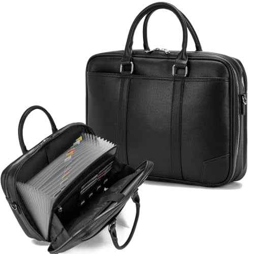 Accordian File Organizer with Handle,briefcase,15.6 in Laptop Bag Portable Document Organizer Handbags Back packs