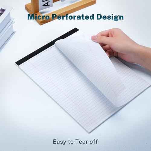 24 Pcs Legal Pads 8.5" x 11" College Ruled Note Pads 8.5 x 11.75 Inch Micro-Perforated Notepad 720 Sheets in Total Lined Writing Paper Notebook for Office, School Supplies & To-Do Lists 30 Sheets/Pad