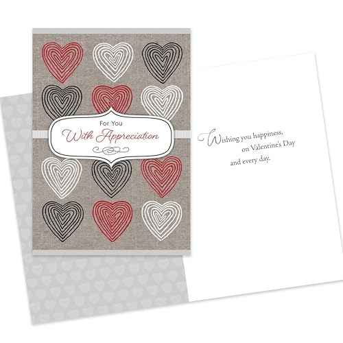 Hallmark Business Bulk 25 Pack Assorted Valentine's Day cards (5 designs) for Customers and Employees (Appreciation for You), 5 x 7 Cards, Message Inside, Envelopes Included