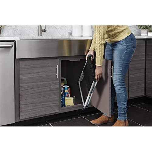 COSCO One Step Steel, Resin Steps, Step Stool without Handle, Platinum/Black