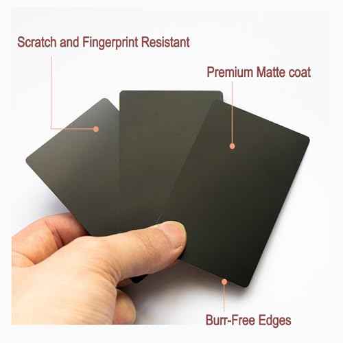100 Pcs Metal Engraving Blanks Premium Aluminum Laser Engraving Business Card Multipurpose Custom Metal Cards 86 X 54 X 0.21 MM