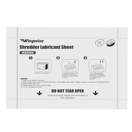 12-Pack Shredder Lubricant Sheets for All Shredders
