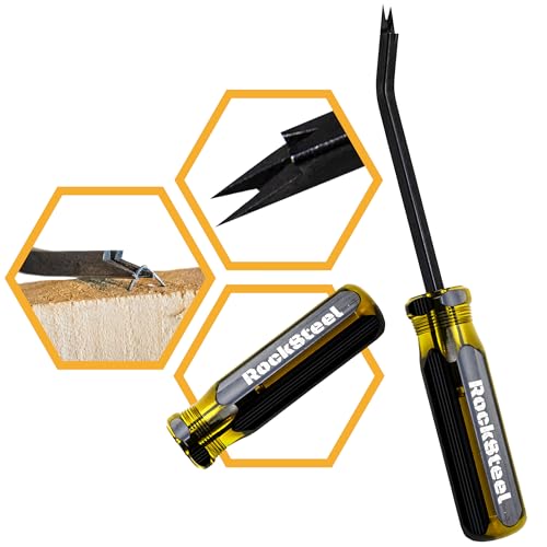 Rocksteel Upholstery Staple Remover - Heavy Duty Tack Puller for Nails & Tacks