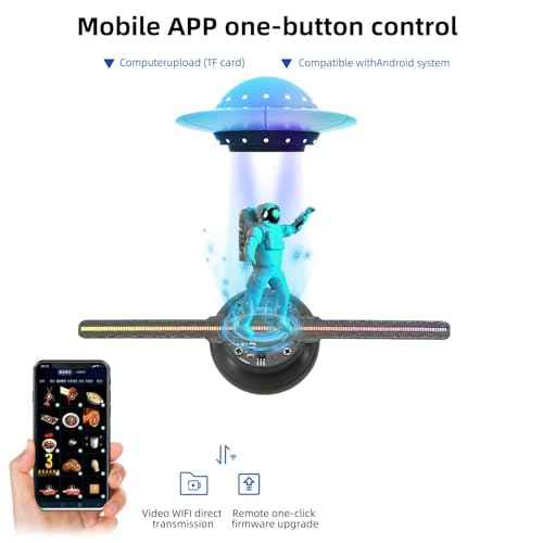 3DHologram Fan,Picture Fan Spinner with Bluetooth +Remote ,HologramProjector HD LED with 700 Video Library ,Holographic Fan for Halloween,Home Decorations,Anime character projection