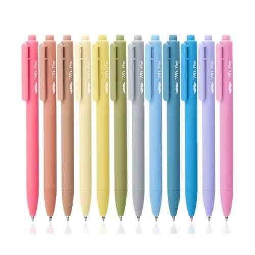 Mr. Pen- Retractable Gel Pens, 12 Pack, Black Ink, Pastel Barrel Gel Pens, Gel Pens Fine Point 0.5mm, Retractable Pens, Cute Pens, Gel Ink Pens, Aesthetic Pens for Journaling Fine Tip Pens
