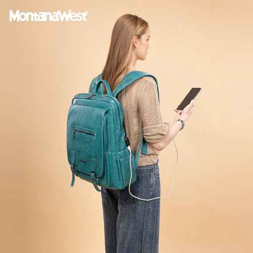 Montana West Laptop Backpack 15.6 Inch Work Backpack Purse for Women Travel Casual Daypack Bookbags with USB Port