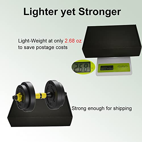 50 Pack 9x6x2'' Small Shipping Boxes, Black Corrugated Cardboard Mailers for Mailing Packaging Small Business (BK962-50)