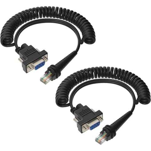 16ft Barcode Scanner Cable RJ45 RS232 to RJ45 for Honeywell 1900 Cable 1200G 1202G 1250G 1280i 1300G 1400G 1450G 1452G 1470G 1900GHD 1900GSR 1902GHD 1902GSR 1950GHD 1980i 1472G Power Cord (2)