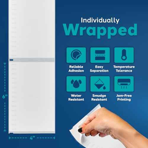 4x6 Thermal Labels Roll - Compatible with Dymo 4XL or Rollo 4x6, Perforated Strong Adhesive, Replaces Dymo 1744907, 250 Per Roll(10 Rolls | 2500 Labels)