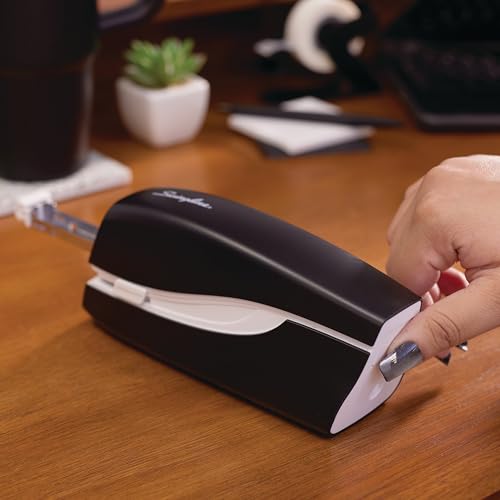 Swingline Electric Stapler, 20 Sheet Capacity, Portable, Full Strip, Plug In or Battery, Black (48200)