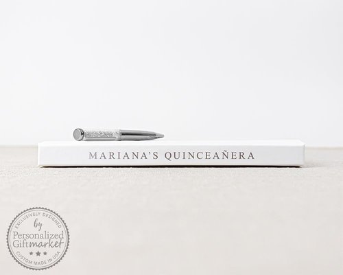 Quinceañera Guestbook, Personalized Mis Quince Photo Album, Sweet 15 Birthday Gift, Color Choices, Custom Book - White Silver (10x8)