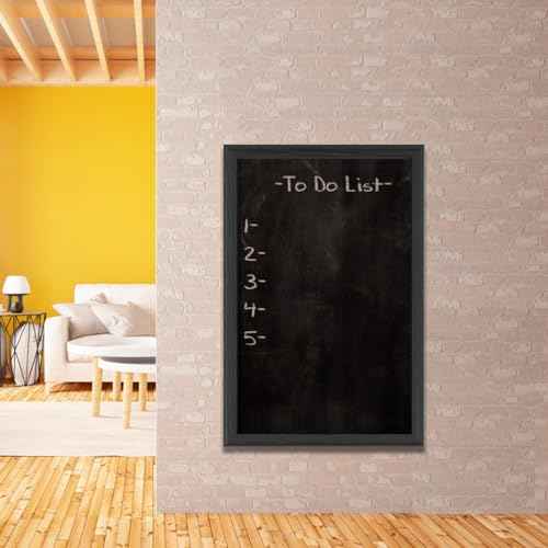 TORASO Magnetic Chalkboard, Black Wood Framed Chalk Board for Wedding, Kitchen, Bar, Restaurant, Menu & Home Decor,Large Chalkboards, 23.6" x 35.4"(BK-6090)