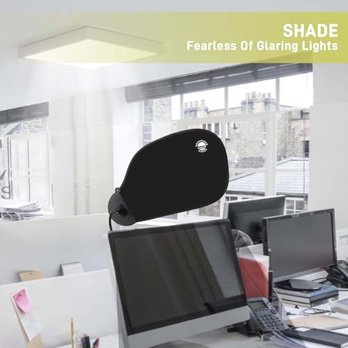 Office Desk Shade and Cubicle Shade: Blocks Light, Glare, and Disturbances. Professional, Adjustable Working Office Cubicle Accessories. Black