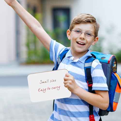 24 Sets Small Whiteboard Dry Erase Boards 5" x7'' Mini Double Sided Dry Erase Lap Boards with Markers Erasers Pen Holders Personal Whiteboards for Students Classroom Teacher