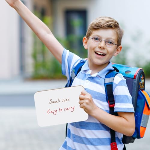 12 Sets Small Whiteboard Dry Erase Boards 5" x7'' Mini Double Sided Dry Erase Lap Boards with Markers Erasers Pen Holders Personal Whiteboards for Students Classroom Teacher