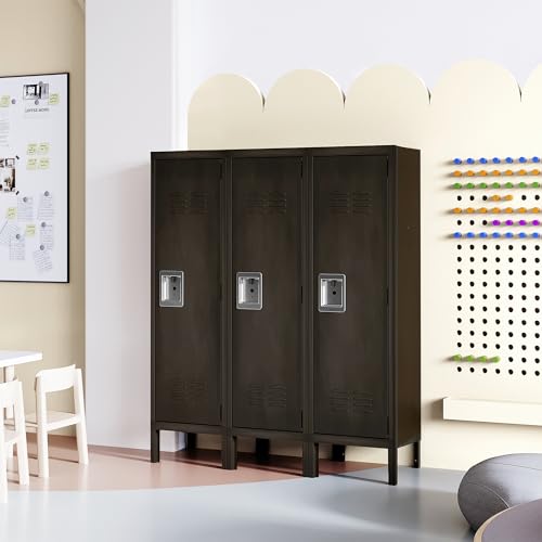 Metal Storage Locker, Lockable Employees Locker with Door, 55" Height