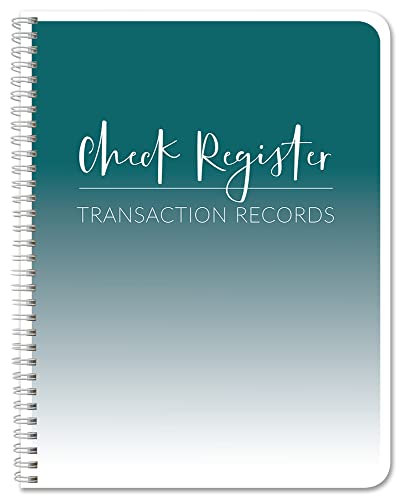 BookFactory Check Register Book 8.5 x 11 Wire-O, 100 Pages – USA Made