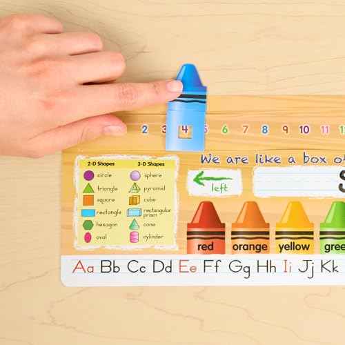 Really Good Stuff Deluxe Slide-to-Learn Counting Crayon Desktop Helpers- Set of 24