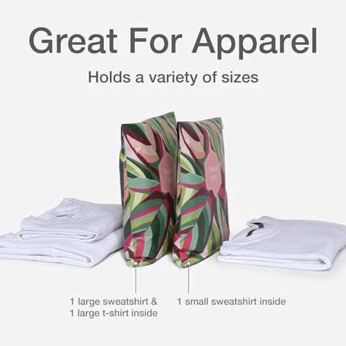 Quality Park Thank You Poly Mailers, 10 x13 Inch Shipping Envelopes, 100 Pack, Self Seal, Waterproof Shipping Bags for Clothing, Leaf (QUA89300)