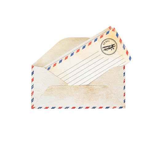 60 Pack Airmail Paper and Envelopes Set - Blue Writing Paper for Invitations, Love Letters, Letters to Troops, Christmas Letter - 8.5 x 11 Inch