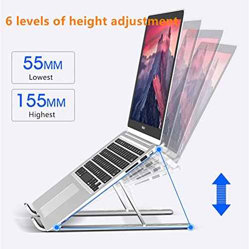 Laptop Stand for 13.3" Laptop Holder Riser Computer Stand, Adjustable Foldable Portable Notebook Stand, Compatible with 13" MacBook Pro and MacBook Air and Tablets, Grey (STAND001)