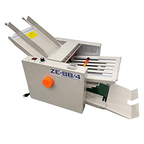 TECHTONGDA Automatic Paper Folding Machine, Document Folder, Digital Paper Folder with Electronic Counter, Variable Speed, Paper Folded Can Range in Size from 2"x3" up to 12"x27", for Manuals Document