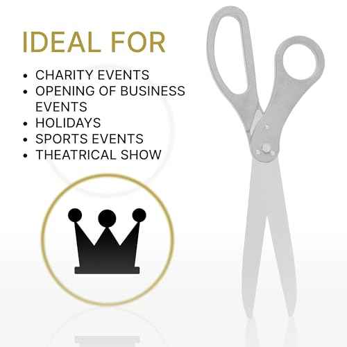 25" Giant Ribbon Cutting Scissors ? Extra Large Grand Opening Ribbon Cutting Ceremony Scissors Heavy Duty Metal Construction for Grand Openings Inaugurations Ceremonies & Special Events