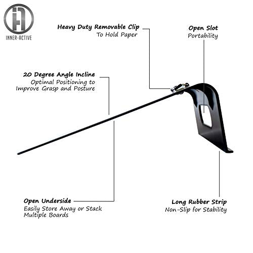 Inner-Active Slant Board for Writing & Reading Improvement, Portable 20° Angle