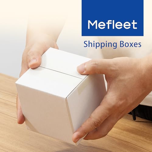 Mefleet 4x4x4 Inch White Corrugated Cardboard Shipping Boxes 50 Pack