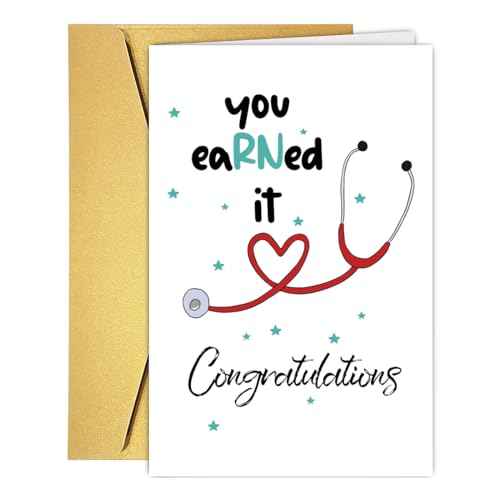 Cute Nurse Graduation Card Gifts for Her, Lovely Nurse Graduation Gift for Friend, Congratulations on Graduation For Nurse, New Nurse Card for Women, RN Card Gift For Daughter Sister