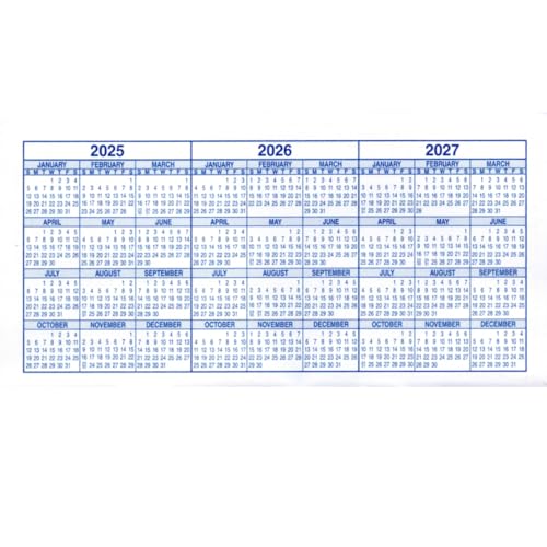 Easy Read Register Checkbook Set with 2025-2027 Calendars, USA Made – 12 Pack, 444 Lines, 6x3 inches