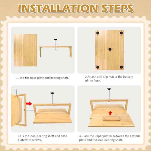 Stranthother 14.76 * 11.4 inch Large Wood Book Press Binding Kits Flower Press Kits Book Lover Gifts for Most Coffee-Table Books