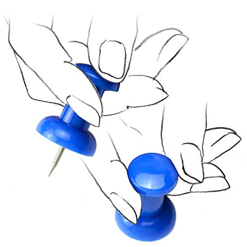 Officemate Giant Push Pins 1.5 in Assorted Colors – 12 Pack