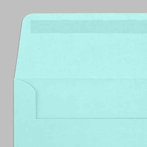 LUXPaper #10 Business Window Envelopes | 4 1/8" x 9 1/2" | Seafoam Blue | 80lb. Text | 250 Qty