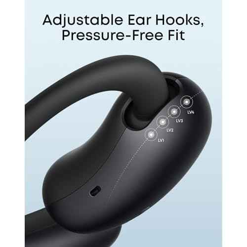 soundcore AeroFit 2 by Anker, Open-Ear Headphones, Real-Time Translation Earbuds, 4 Adjustable Positions for Every Ear Size, 2¡¿ Richer Bass, Hi-Res, 42H Playtime, IP55,AI Clear Calls,Wireless Charging