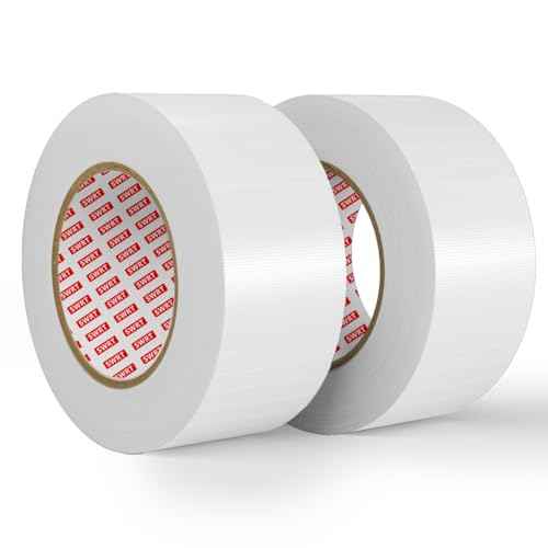 SWRT 2Pack Duct Tape White Heavy Duty - 9 Mil White Duct Tape Strong Adhesive, 2 in x 30 YD (Total 60YD) Duct Heavy Duty Waterproof All Weather No Residue Sealing & Patching for Indoor&Outdoor Repair