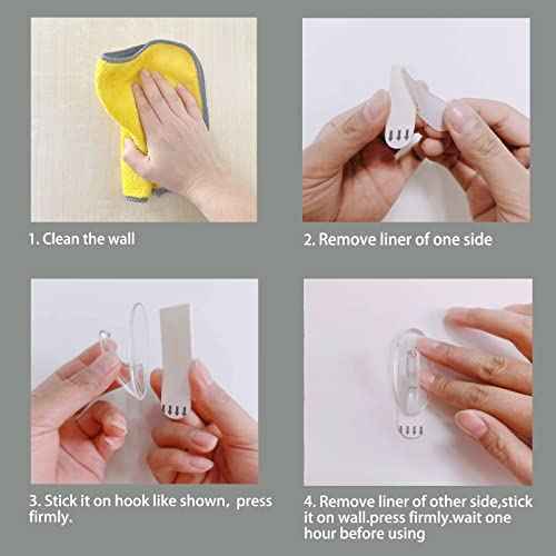 72 Small Refill Strips, Damage Free Hanging Wall Adhesive Strips for Indoor Wall Hooks, Wall Hanging Strips for Holiday Posters and Decorations,Removable Double Sided Adhesive Strips