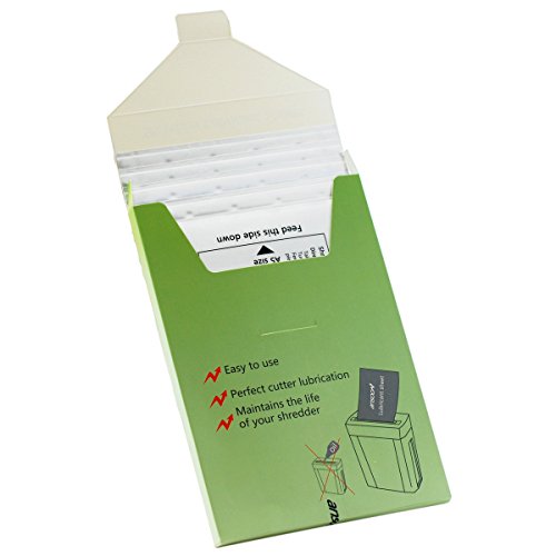 28 Pcs Paper Shredder Lubricating Sheets for Cleaning & Reduces Jams
