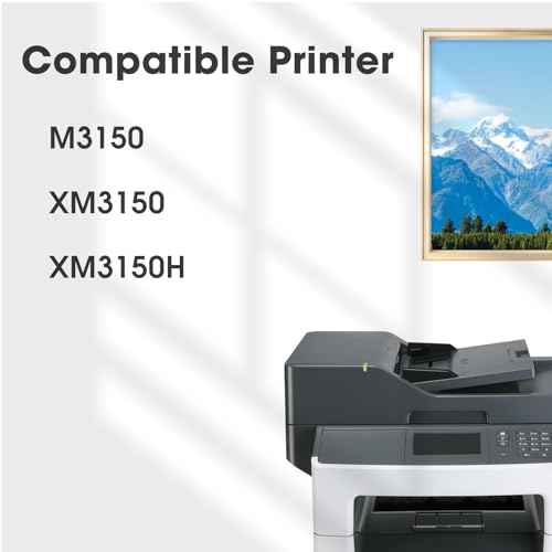 24B6186 High Yield Compatible Toner Cartridge Replacement for Lexmark M3150 XM3150 XM3150H Laser Printer (16,000 Pages, Black, 1-Pack)
