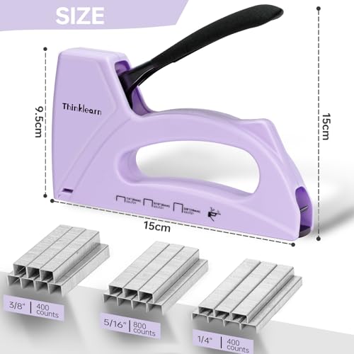 ThinkLearn Light Duty Staple Gun for Wood & Upholstery - Purple