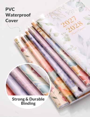 SUNEE 2-Year Pocket Calendar Planner November 2026 - December 2028, Small Floral Organizer for Travel & Daily Use