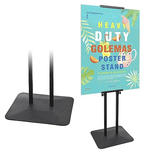 Poster Board Stand for Display, Floor Sign Holder for Banner Foam Board with 5.2lb Super Heavy Duty Base, Double Sided Display and Height Adjustable, for Business Advertising (1Pack)
