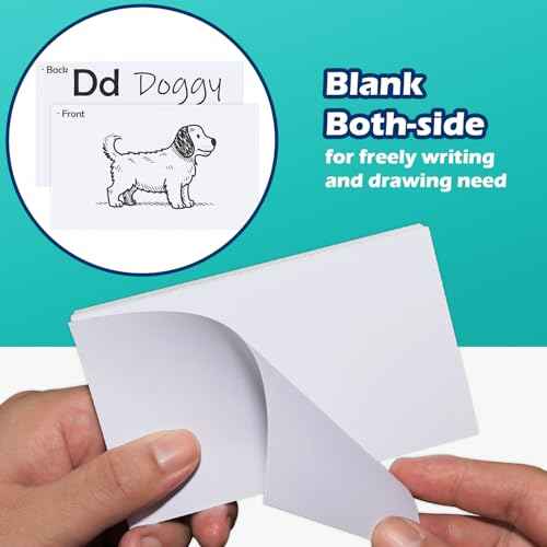 Blank Index Cards 3x5 Unlined Unruled Flash Note Cards 3" x 5", White, 100 Count, 200 GSM Heavy Weight