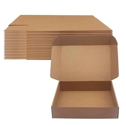 14x10x3 inch Shipping Boxes Pack of 20, Brown Corrugated Cardboard Box Mailer Boxes for Packaging Small Business Shipping£¬Recyclable Moving Storage Mailing Boxes Bulk Book Literature Gift Giving