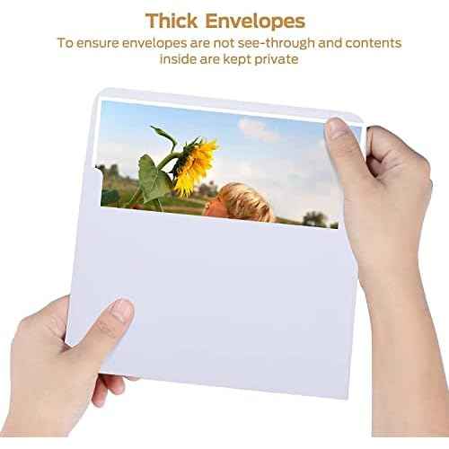 Ohuhu A7 Printable White 5x7 Envelopes 500 Pack - Bulk A7 5.25 x 7.25 Inches Self-Seal Envelopes for 5x7 Cards Christmas Cards Wedding Invitations, Photos, Graduation, Baby Shower