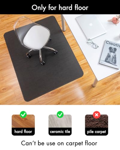 Baroyal Office Chair Mat for Hardwood and Tile Floors - Espresso, 36x48 Inches