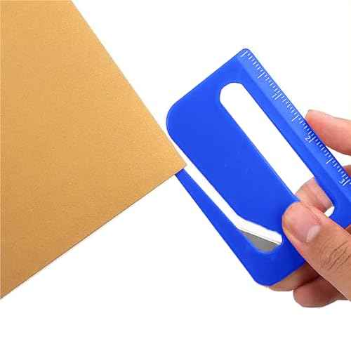 Mini Letter Opener - 3 Pcs Durable Plastic Envelope Opener with Magnifier and Ruler - Manual Envelope Slitter for Home Office and School